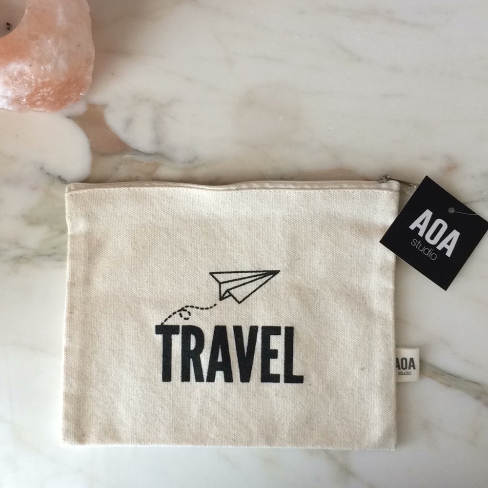 NWT Travel pouch canvas bag gift cute Christmas